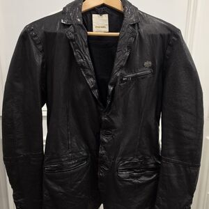 Diesel Men's Black Leather Jacket